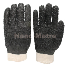 NMSAFETY resistant to abrasions black pvc gloves industrial gloves